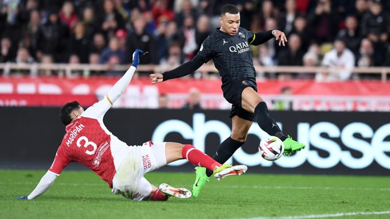 Kylian Mbappé lors de Monaco-PSG, 1er mars 2024