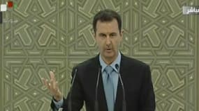 Bachar al-Assad prête serment, le 16 juillet 2014.