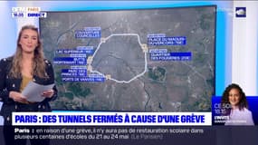 Paris: des tunnels fermés à causes d'une grève