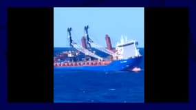 Le cargo Ursa Major en train de sombrer en Méditerranée, décembre 2024