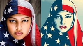 Cette photo de Munira Ahmed (à gauche) à inspiré à l'artiste Shepard Fairey une oeuvre brandie lors des manifestations anti-Trump. 