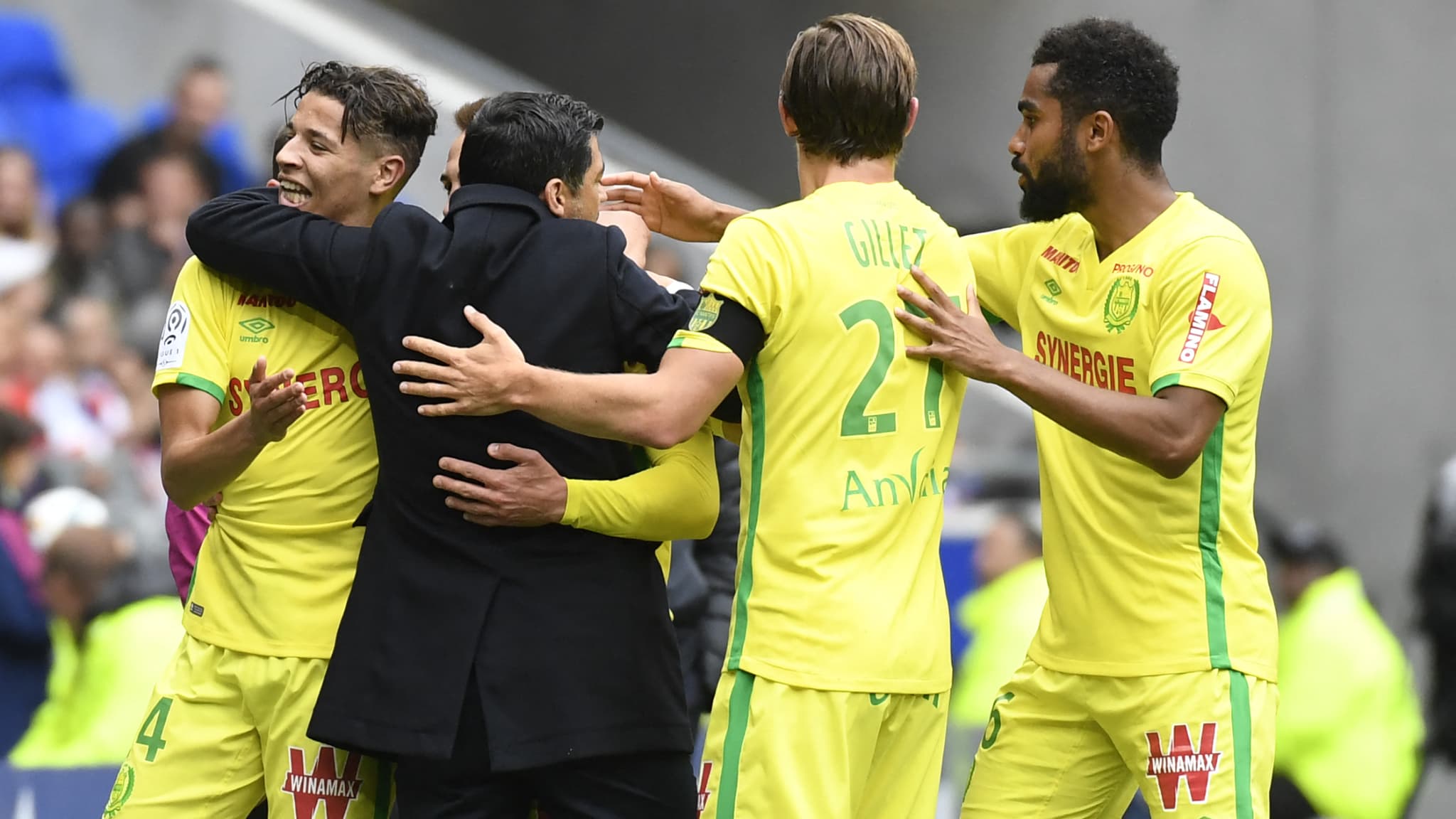 Sérgio Conceição lors d'un match entre Nantes et Lyon en 2017.