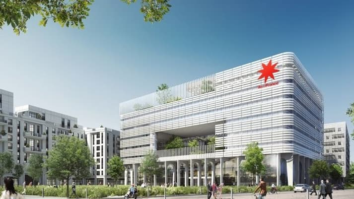 Cet ensemble immobilier situé à Saint-Ouen, en Seine-Saint-Denis, accueillera le futur siège de la région Ile-de-France.