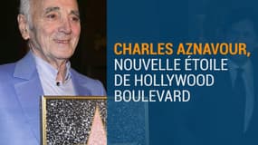 Charles Aznavour, nouvelle étoile de Hollywood Boulevard