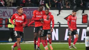 Les joueurs de l'EA Guingamp, en novembre 2024.