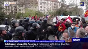 Violences en marge de la manifestation à Strasbourg: un policier réagit