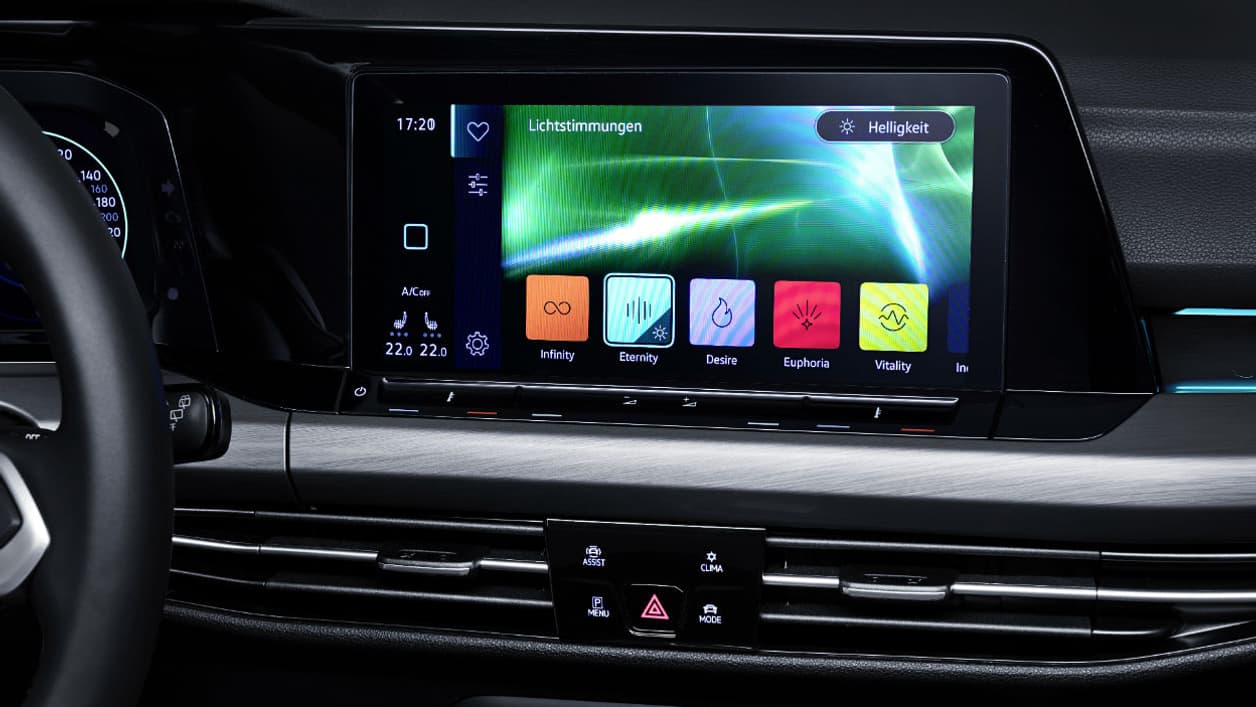 Juste sous l'écran tactile, les quatre boutons raccourcis qui entourent celui des warning. Juste sous l'écran tactile, les quatre boutons raccourcis qui entourent celui des warning.