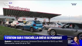 Ruptures de carburant: une station sur cinq concernée, la grève se poursuit