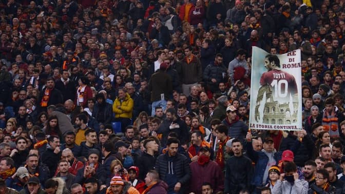 Les supporters de l'AS Roma