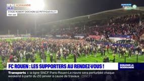 Coupe de France: les supporters au rendez-vous pour le match entre Rouen et Monaco