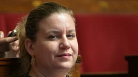 La députée française et présidente du groupe parlementaire La France Insoumise (LFI), Mathilde Panot, assiste à une séance de questions au gouvernement à l'Assemblée nationale à Paris, le 21 janvier 2025.