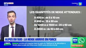 Alpes du Sud: la neige fait son arrivée 