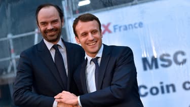 Emmanuel Macron et Edouard Philippe le 1er février 2016.