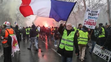 Mobilisation des gilets jaunes à Paris, le 19 janvier (photo d'illustration)