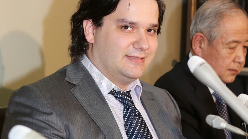 Le Français Mark Karpelès, patron de la plateforme d'échanges de bitcoins MtGox, en février 2014 à Tokyo.