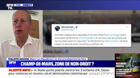 Viol au Champ-de-Mars: "Il faut un dispositif de sécurité dédié à ce site", pour Philippe Goujon (maire LR du XVe arrondissement de Paris)