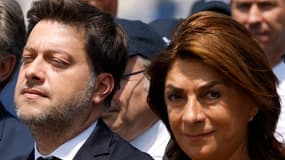 Renaud Muselier, Benoît Payan et Martine Vassal, à Marseille le 28 juin 2023.