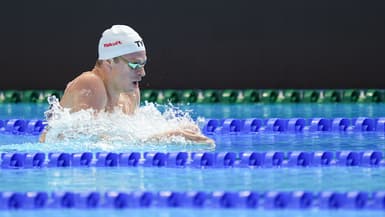 Léon Marchand à Singapour en août 2025.