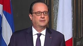 François Hollande, lors de son discours prononcé à l'université de La Havane, à Cuba.