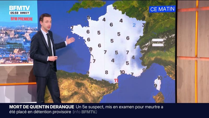 De fortes pluies et du vent sur les trois quarts du territoire et jusqu'à 2°C dans le nord-est, voici la météo du vendredi 20 février