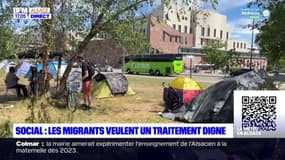 Strasbourg: les migrants vivant devant l'Eurométropole ont été reçus par les services de la mairie
