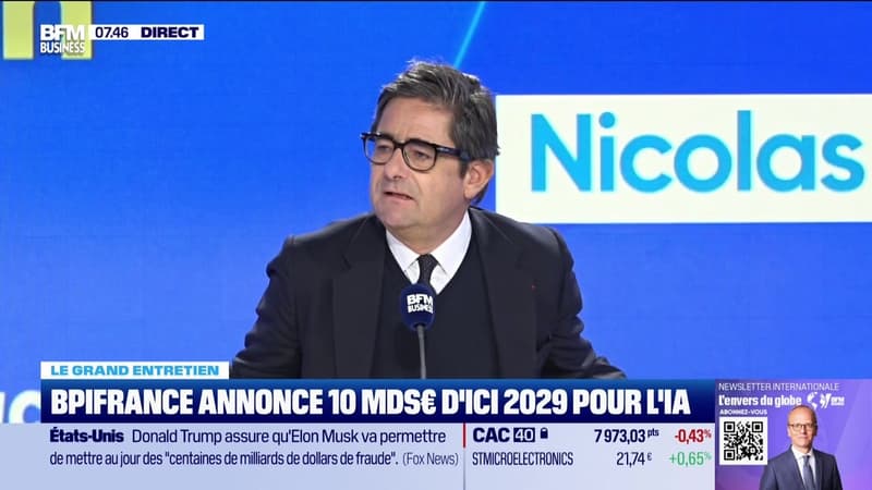 Le Grand entretien : Bpifrance annonce dix milliards d'euros d'ici 2029 pour l'IA - 10/02