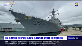 Var: un navire de l'US Navy dans le port de Toulon