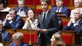 Le chef des députés de Renaissance, Gabriel Attal, à l'Assemblée nationale le 29 mars 2025 
