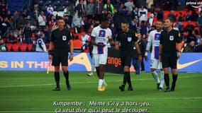 Discussion entre Presnel Kimpembe et l'arbitre