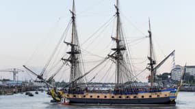 La réplique de la frégate l'Hermione à Nantes (Loire-Atlantique), le 25 mai 2019. (Photo d'archive)