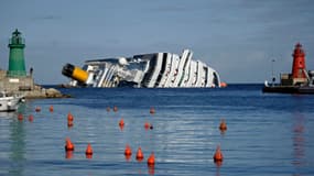 Le Costa Concordia s'était échoué en janvier dernier.