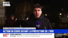 Colère des agriculteurs: une action est en cours devant la préfecture de l'Oise