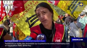 Les cheminots manifestent contre "l'atteinte au droit de grève"