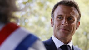 Emmanuel Macron à Argensol le 1er septembre 2023 