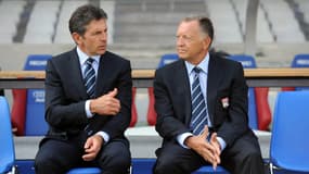 Claude PUEL et Jean Michel AULAS le 26.08.2009