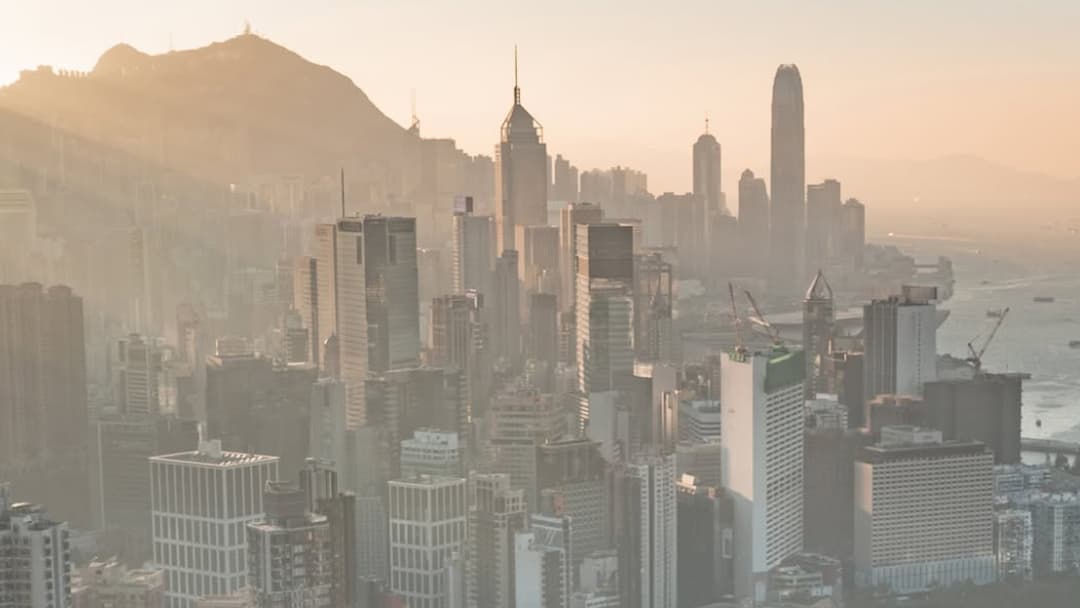 La vue de Hong Kong depuis le Mandarin Oriental 