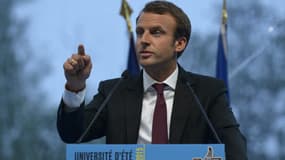 Emmanuel Macron à l'université d'été du Medef, le 27 août 2015