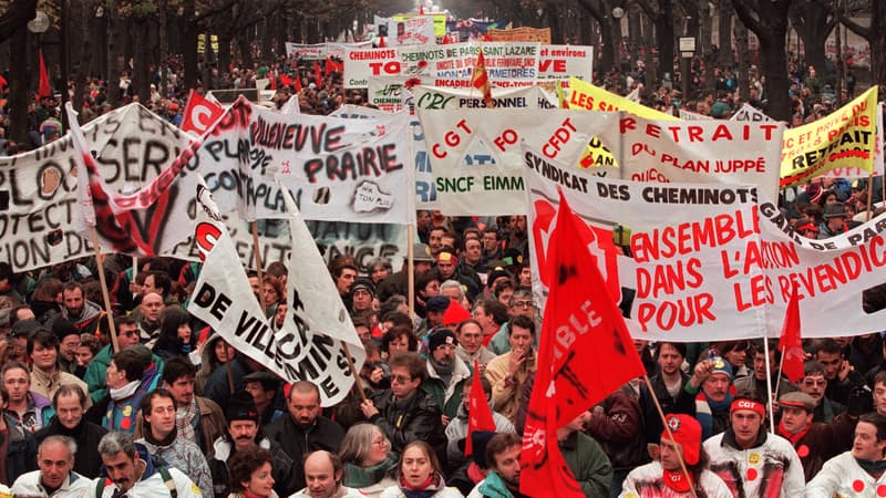 Les manifestations de 1995 à Paris.