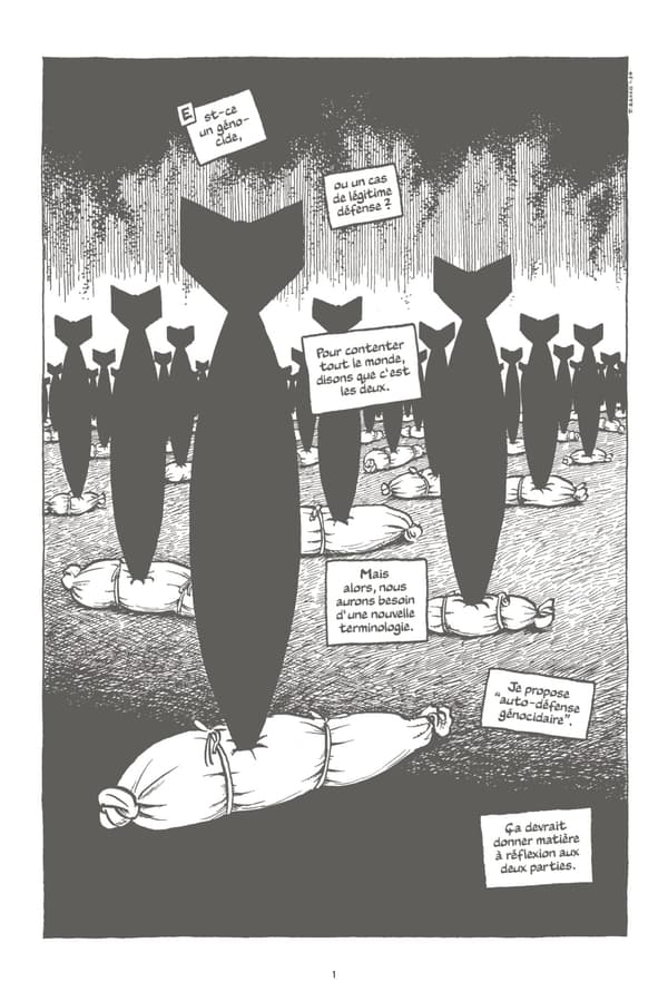Une page de la BD "Guerre à Gaza de Joe Sacco" Une page de la BD "Guerre à Gaza de Joe Sacco"