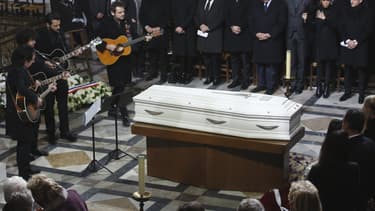 L'office religieux de Johnny Hallyday à l'église de la Madeleine, Paris, le 9 décembre 2017