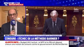 Menace de censure de Michel Barnier: "C'est évidemment un chaos", estime Éric Woerth (Ensemble)