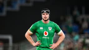 James Ryan, avec le maillot de l'Irlande en février 2023, à Rome contre l'Italie.