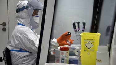 Un biologiste travaillant au laboratoire de recherche de l'Institut Universitaire du Cancer de l'Institut national de la santé et de la recherche médicale à Toulouse (image d'illustration)