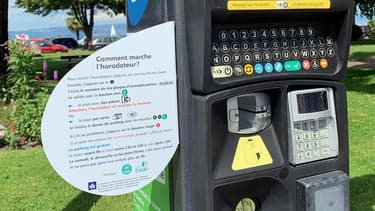 Le fonctionnement d'un horodateur expliqué en facile à lire et à comprendre (Falc) à Evian, en Haute-Savoie (crédit Ville d'Evian)