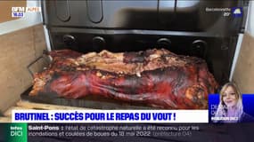 Hautes-Alpes: ils ont dégusté un cochon de lait de 95 kg ce dimanche à Brutinel