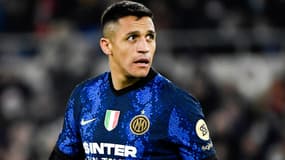 Alexis Sanchez avec l'Inter Milan, décembre 2021