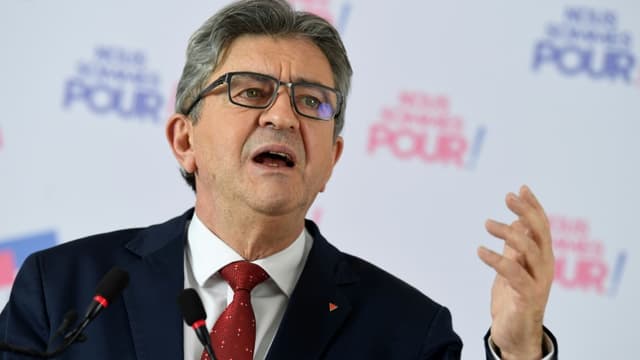 Le leader de la France insoumise Jean-Luc Mélenchon, lors de ses voeux à la presse le 14 janvier 2021