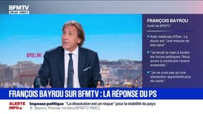 Vote de confiance: "François Bayrou a raté le coche", estime Jérôme Guedj (PS)