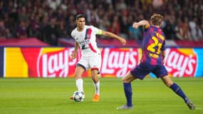 Achraf Hakimi lors du match Barça-PSG (1-2, Ligue des champions), le 1er octobre 2025