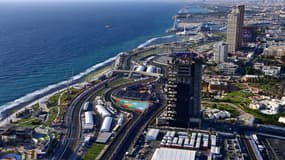 Vue aérienne du circuit de la Corniche de Jeddah où s'est déroulé le GP d'Arabie saoudite, le 25 mars 2022 